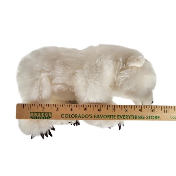National Geographic Polar Bear Plush 10" White Stuffed Animal Toy with Claws - Picture 10 of 16